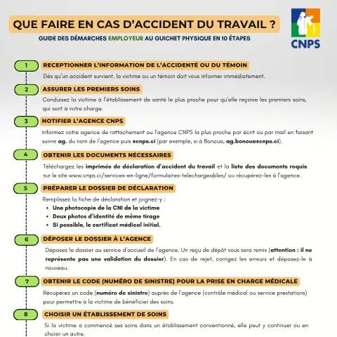 Aperçu du document Guide pratique pour la déclaration d'accident de travail — Santé