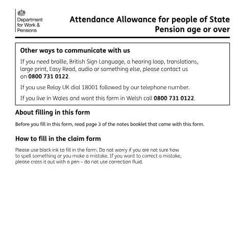 Document preview: How to Apply for Attendance Allowance: Essential Support After 65 — Health