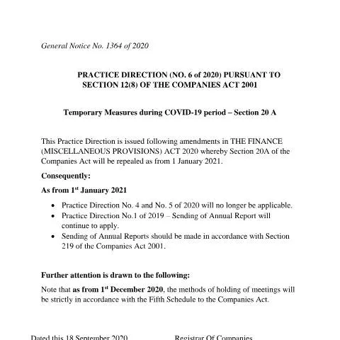 Document preview: Understanding General Notice No.1364 of 2020 and Its Impact — Government & admin (General-Notice-No.1364-of-2020)
