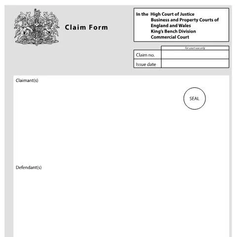 Document preview: Filing Commercial Court Claims with Form N1(CC) — Legal & justice