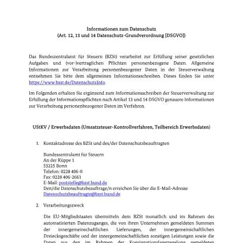 Dokumentvorschau: USt-Kontrollverfahren: Erwerbsdaten im Fokus — Behörden & Verwaltung (CERFA n°USt-Kontrollverfahren_Teilbereich_Erwerbsdaten)
