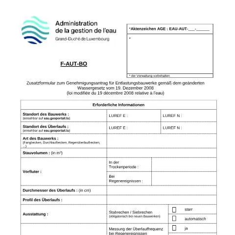 Aperçu du document Comprendre la demande d'autorisation pour les infrastructures d'eau — Démarches administratives (CERFA n°08-F-AUT-BO)