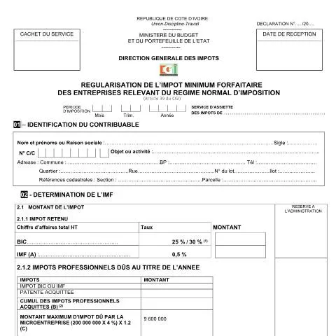 Aperçu du document Comprendre la régularisation de l'Impôt Minimum Forfaitaire — Impôts & fiscalité
