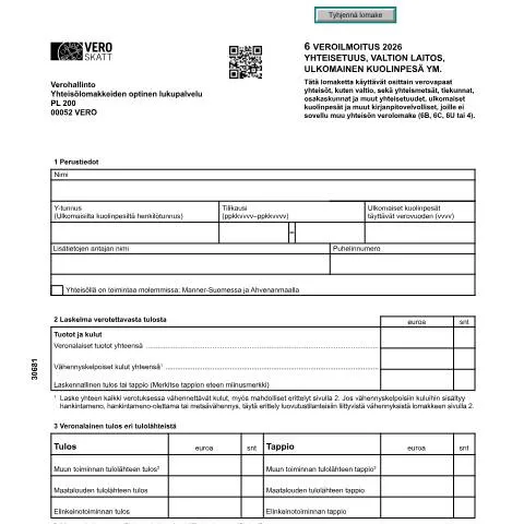 Document preview: Miksi Veroilmoitus 3068 on keskeinen yhteisöille? — Verot & verotus (CERFA n°Vero 3068)