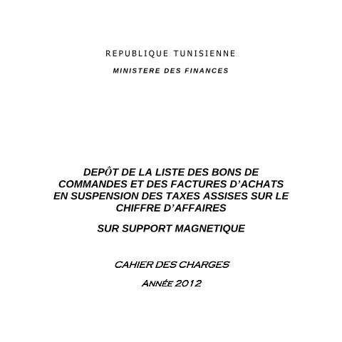 Aperçu du document Comprendre le Dépôt des Bons de Commandes en Tunisie — Démarches administratives