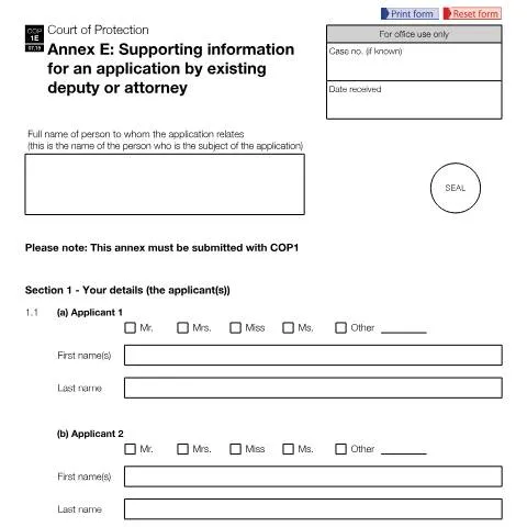 Document preview: Understanding the COP1E Form for Deputies and Attorneys — Legal & justice