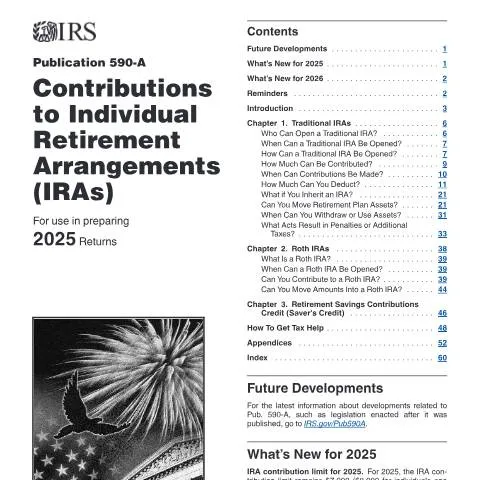 Document preview: Understanding IRS Publication 590-A for Retirement Savings — Taxes (CERFA n°PUB-590A)