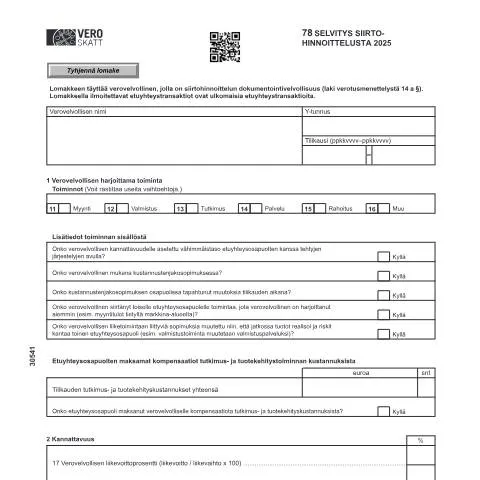 Document preview: Siirtohinnoittelun dokumentointi ja sen merkitys — Verot & verotus (CERFA n°Vero 3054)