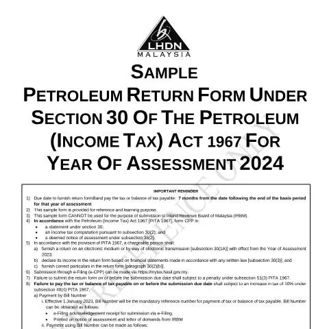 Document preview: Borang CPP 2024: Kunci Pematuhan Cukai untuk Industri Petroleum — Cukai & percukaian