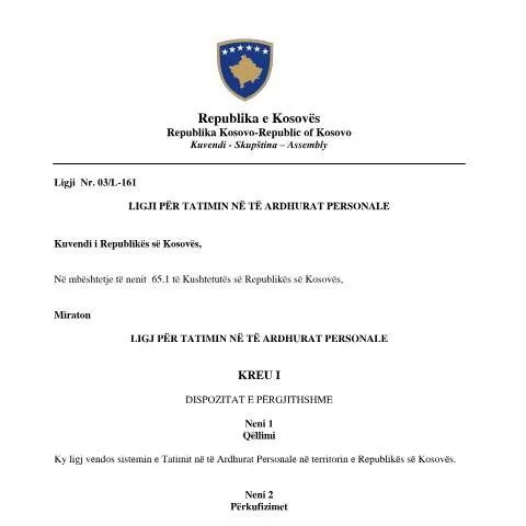 Document preview: Roli i Ligjit Nr. 03/L-161 në Sistemin e Tatimit — Procedura administrative