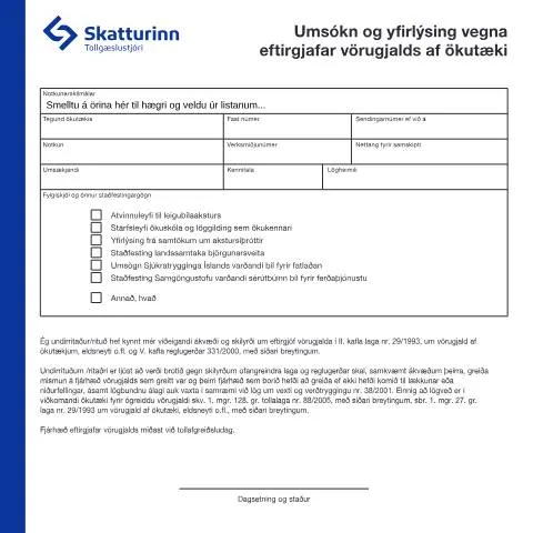 Document preview: Leiðbeiningar um eftirgjöf vörugjalds af ökutæki — Tollur & innflutningur (CERFA n°TS-V04)