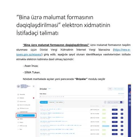 Document preview: Bina üzrə məlumat formasının dəqiqləşdirilməsi əhəmiyyəti — İdarəetmə prosedurları