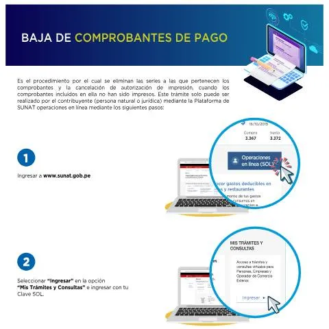 Vista previa del documento Trámite de Baja de Comprobantes Impresos en Perú — Trámites administrativos