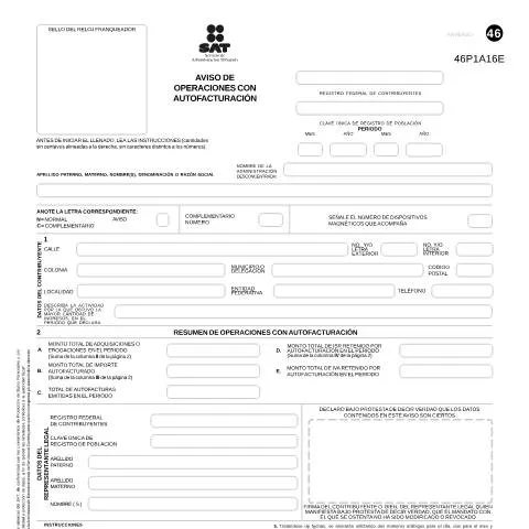 Vista previa del documento Relevancia del Aviso de Autofacturación en el ISR Mexicano — Impuestos (CERFA n°46)