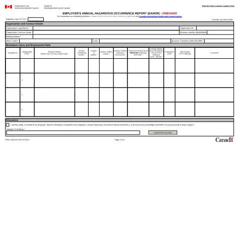 Document preview: Understanding the EAHOR: A Key to Workplace Safety in Canada — Work & employment (CERFA n°LAB1195)