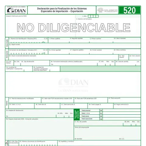 Vista previa del documento Finalización de Sistemas Especiales de Importación - Exportación en — Impuestos (CERFA n°F520-2006)