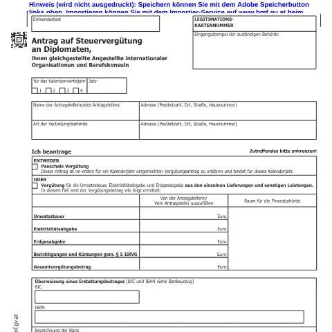 Dokumentvorschau: Wichtige Informationen zum U43 Antrag für Diplomaten und Konsuln — Steuern (CERFA n°U43)