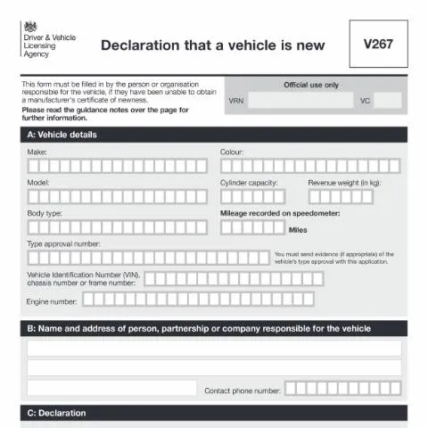 Document preview: How to Use DVLA Form V267 When Manufacturer Certificates Are Missing — Vehicle & driving