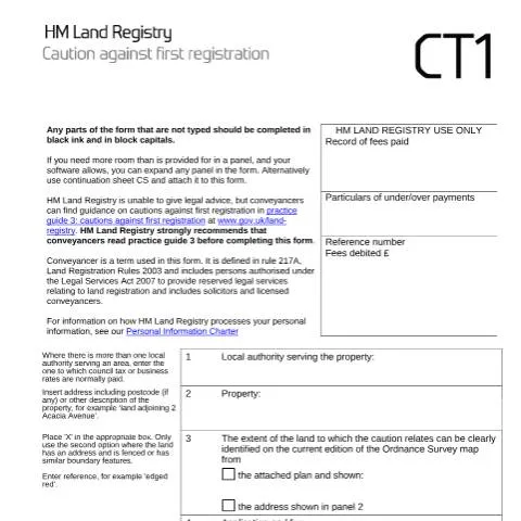 Document preview: How CT1 Caution Protects Your Unregistered Property from Registration — Property & real estate