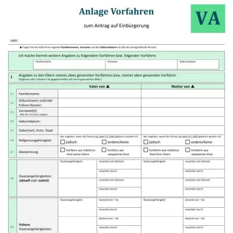 Dokumentvorschau: Anlage Vorfahren: Familiengeschichte für Einbürgerung — Personenstand & Ausweis (Anspruch_Anlage_Vorfahren)