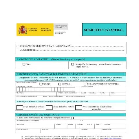 Vista previa del documento Guía para Solicitar Información Catastral en España — Trámites administrativos