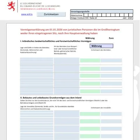 Aperçu du document Déclaration de fortune des entreprises sans siège au Luxembourg — Démarches administratives (CERFA n°nrfd)