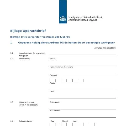 Documentvoorvertoning: Inleiding tot de Bijlage Opdrachtbrief Richtlijn 2014/66/EU — Immigratie & visa (CERFA n°7126)