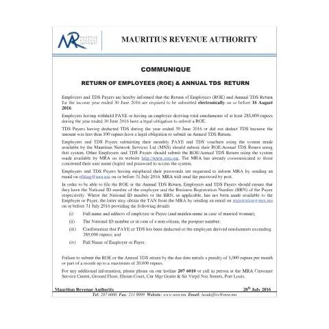 Document preview: Navigating the ROE & Annual TDS Return Requirements — Taxes (ROEandAnnualTDSReturn)
