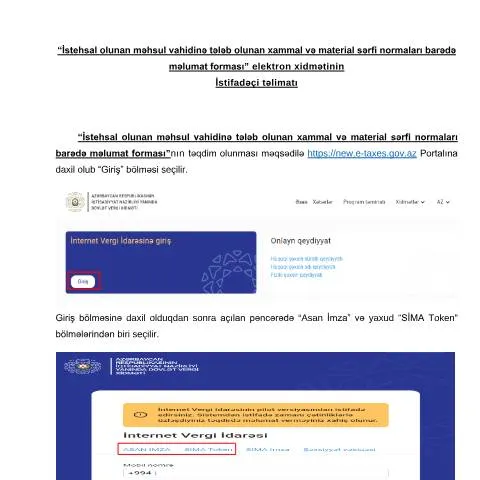 Document preview: İstehsal prosesində xammal və material sərfi normaları — Vergilər & maliyyə