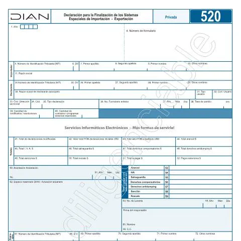 Vista previa del documento Declaración de Finalización de Sistemas Especiales de Importación y — Trámites administrativos (CERFA n°F520-2026)