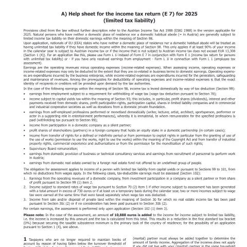Dokumentvorschau: Wichtige Informationen zum Formular E8-EN für 2025 — Steuern (E8-EN)