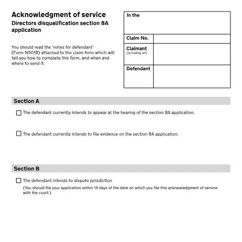 Document preview: Navigating the N503 Acknowledgment of Service in Legal Contexts — Legal & justice