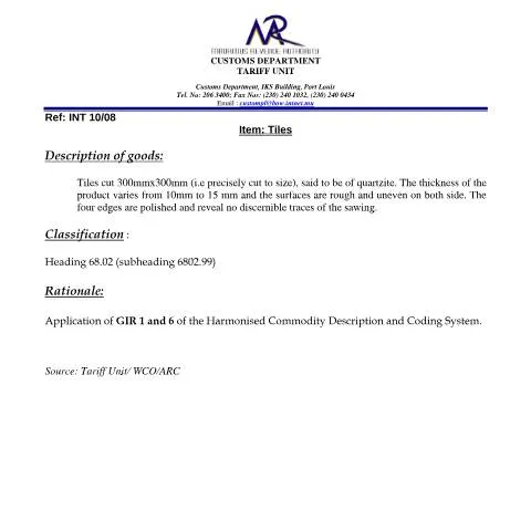 Document preview: Understanding Tile Classification in Mauritius — Government & admin (Tile01)