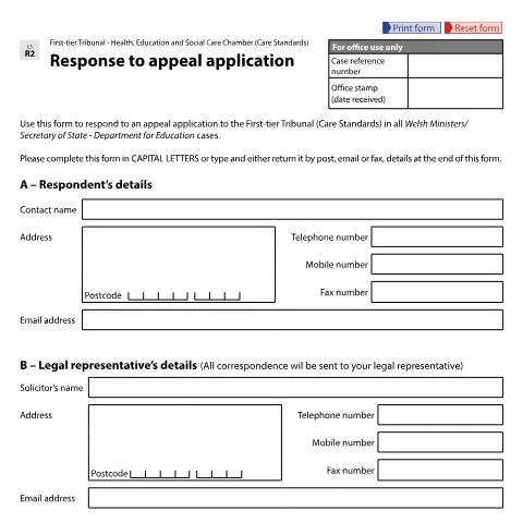 Document preview: The Role of Form CS R2 in Tribunal Appeals in Wales — Government & admin