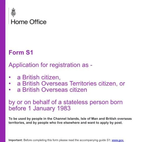 Document preview: British Citizenship Registration for Stateless Persons Born Before — Immigration & visas