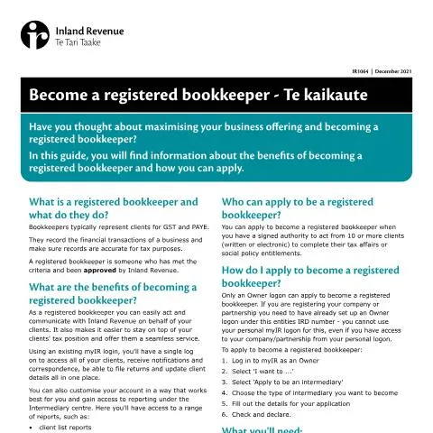 Document preview: Understanding the IR1064 Form for Bookkeepers — Government & admin (CERFA n°IR1064)