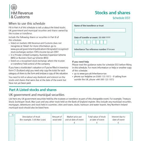 Document preview: D32 Schedule: Reporting Trust Securities and Investment Holdings — Taxes