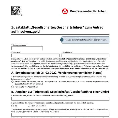 Dokumentvorschau: Das Zusatzblatt für Gesellschafter und Geschäftsführer im — Familie (CERFA n°zusatzblattgf_ba033560)