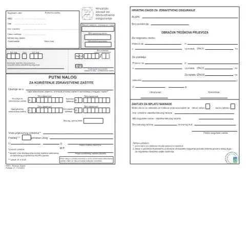 Document preview: PutNal2: Važnost za ostvarivanje prava na zdravstvenu zaštitu — Zdravlje (CERFA n°PutNal2)