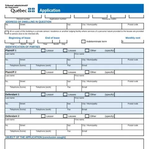 Document preview: Understanding the Housing Dispute Application Form — Housing (TAL-001A-E)