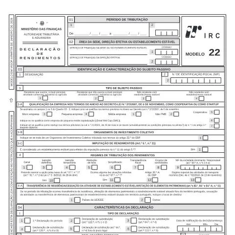 Pré-visualização do documento Guia Completo do Modelo 22 para Empresas em Portugal — Impostos (CERFA n°Modelo 22)