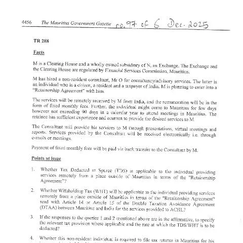 Document preview: A Deep Dive into the TR 288 Document for Mauritius — Government & admin (TR288)