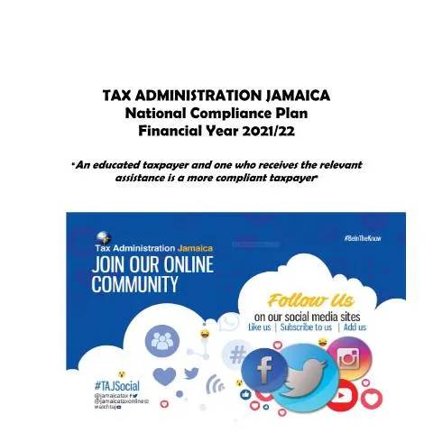 Document preview: Jamaica's National Compliance Plan FY2021-2022 Overview — Government & admin (CERFA n°National+Compliance+Plan+FY2021-2022)