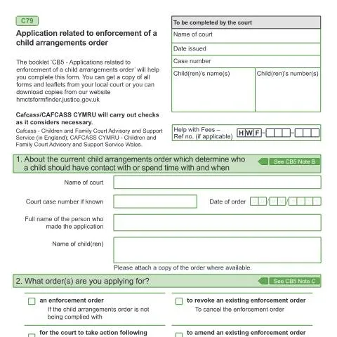 Document preview: C79 Enforcement Application: When Child Arrangements Orders Fail — Family