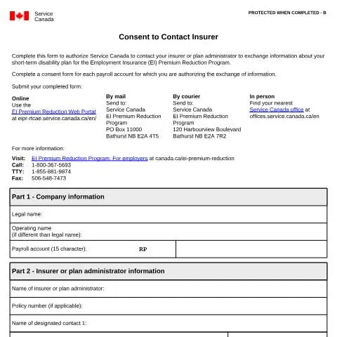 Document preview: Understanding the Consent to Contact Insurer Form for Employment — Government & admin (CERFA n°NAS5067)