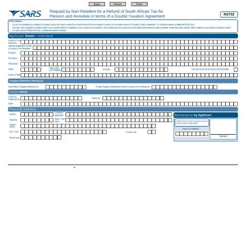 Document preview: Guide to Completing the RST02 Form for Tax Refunds — Taxes (CERFA n°RST02)