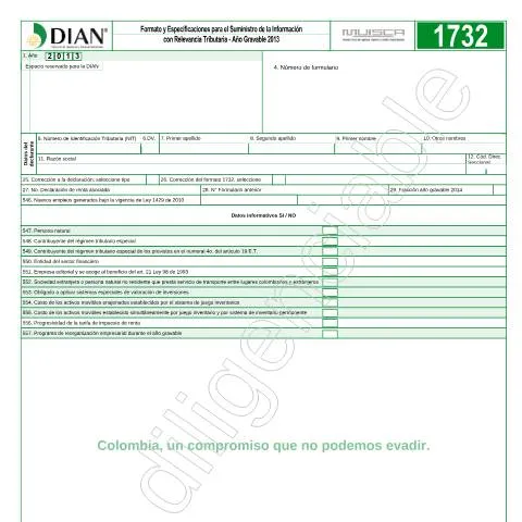 Vista previa del documento Especificaciones del Formato F1732-2014 para Contribuyentes — Impuestos (CERFA n°F1732-2014)