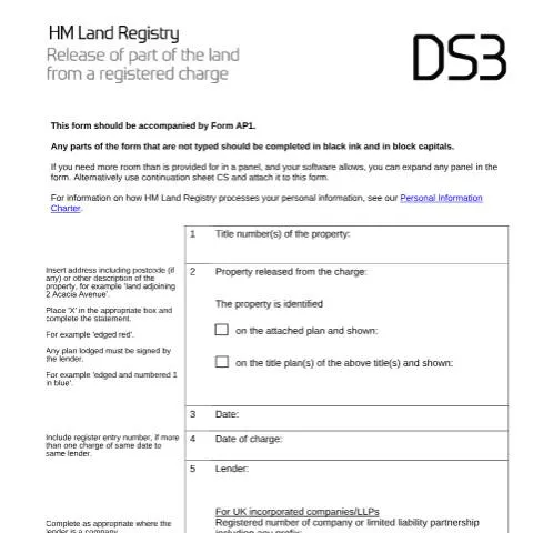 Document preview: DS3 Form: How to Release Part of Your Mortgaged Property — Property & real estate