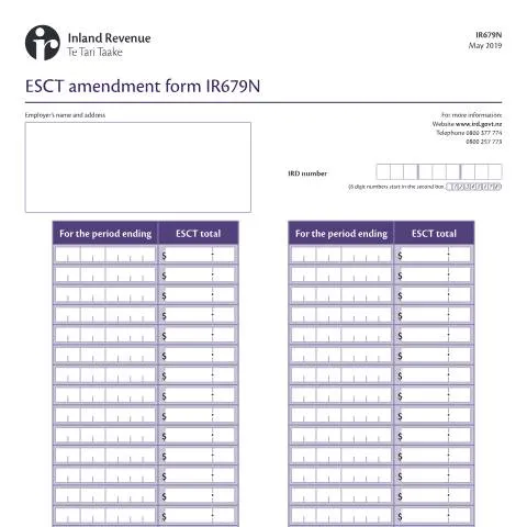 Document preview: Understanding the ESCT Amendment Form IR679N — Work & employment (CERFA n°IR679N)
