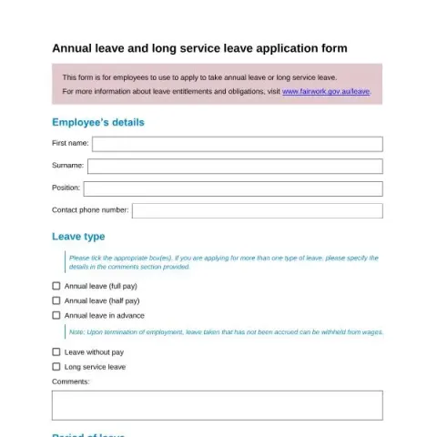 Document preview: Guide to the Australian Annual Leave and Long Service Leave — Work & employment